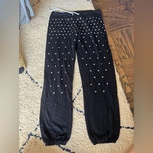 Black studded monrow large joggers